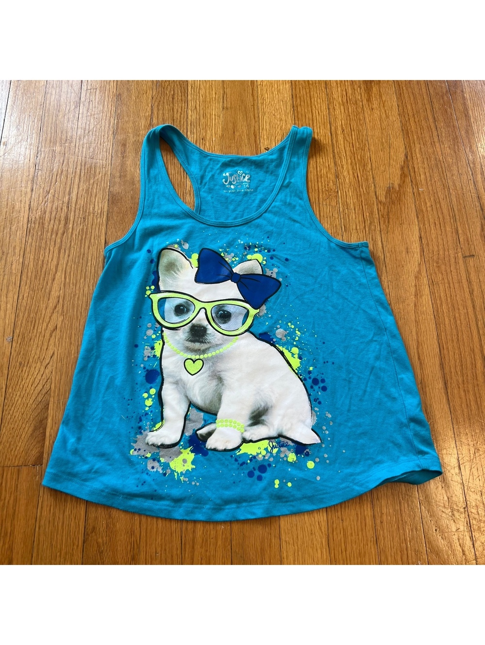 Y2K Scene graphic puppy tank top